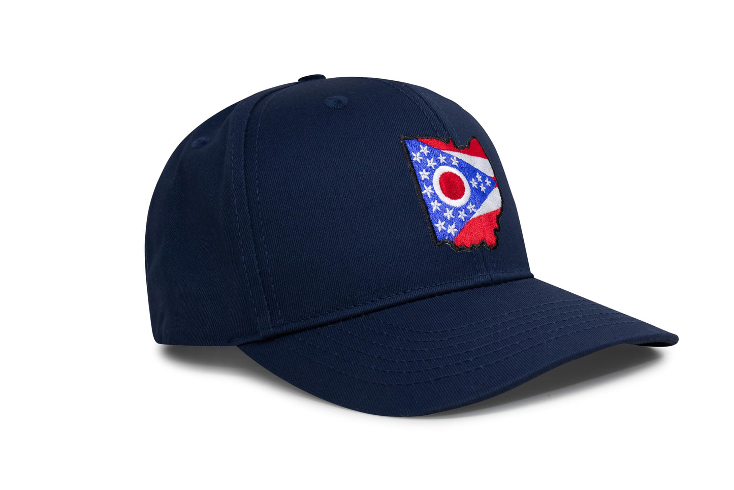 International Tie Stateline Flag Hat for Men and Women - Snapback Trucker Baseball Cap (Ohio, All Navy) - International Tie