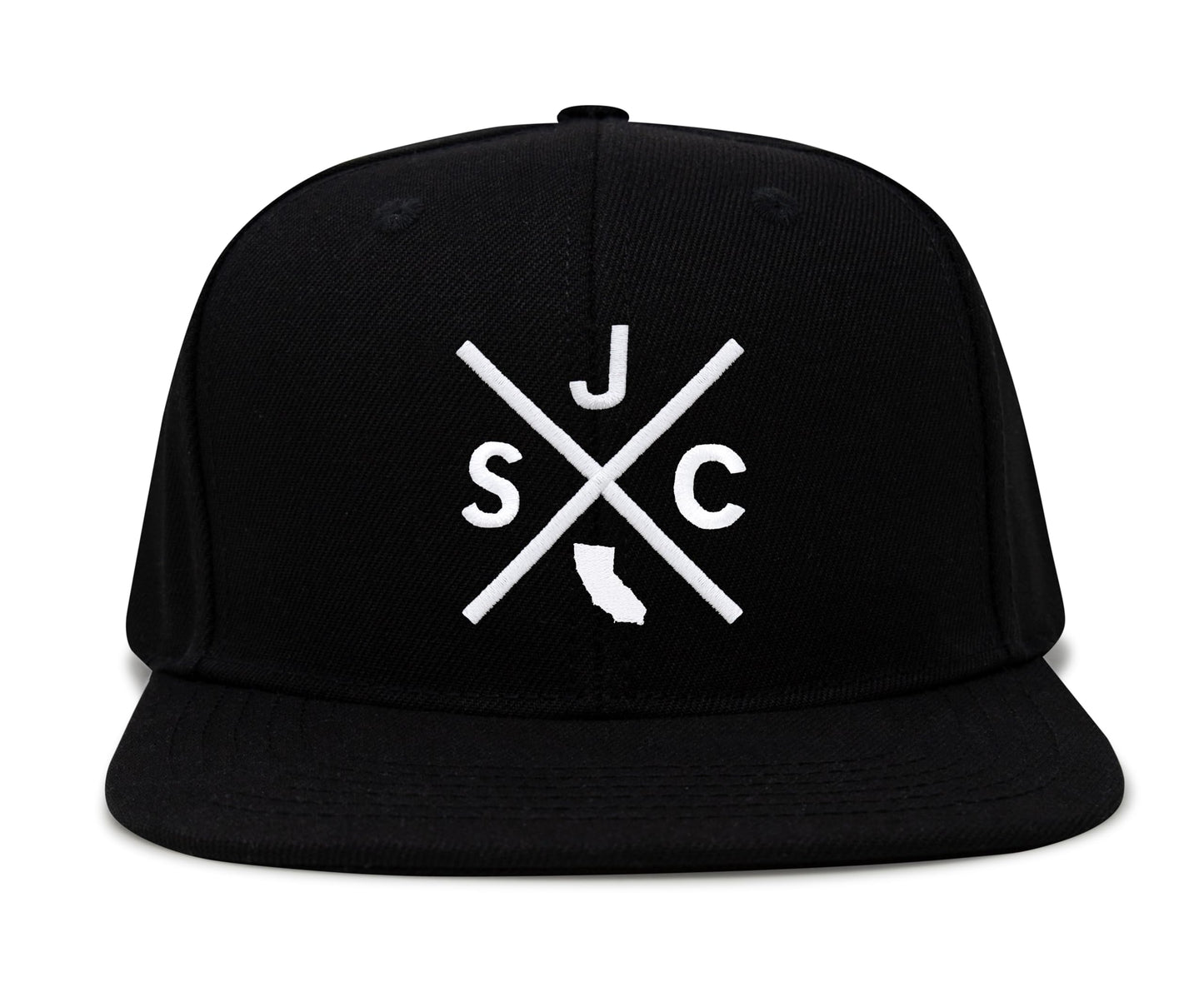 International Tie San Jose California SJC Hat for Men and Women - Snapback Trucker Baseball Cap (Black Flatbill)
