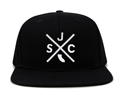 International Tie San Jose California SJC Hat for Men and Women - Snapback Trucker Baseball Cap (Black Flatbill)