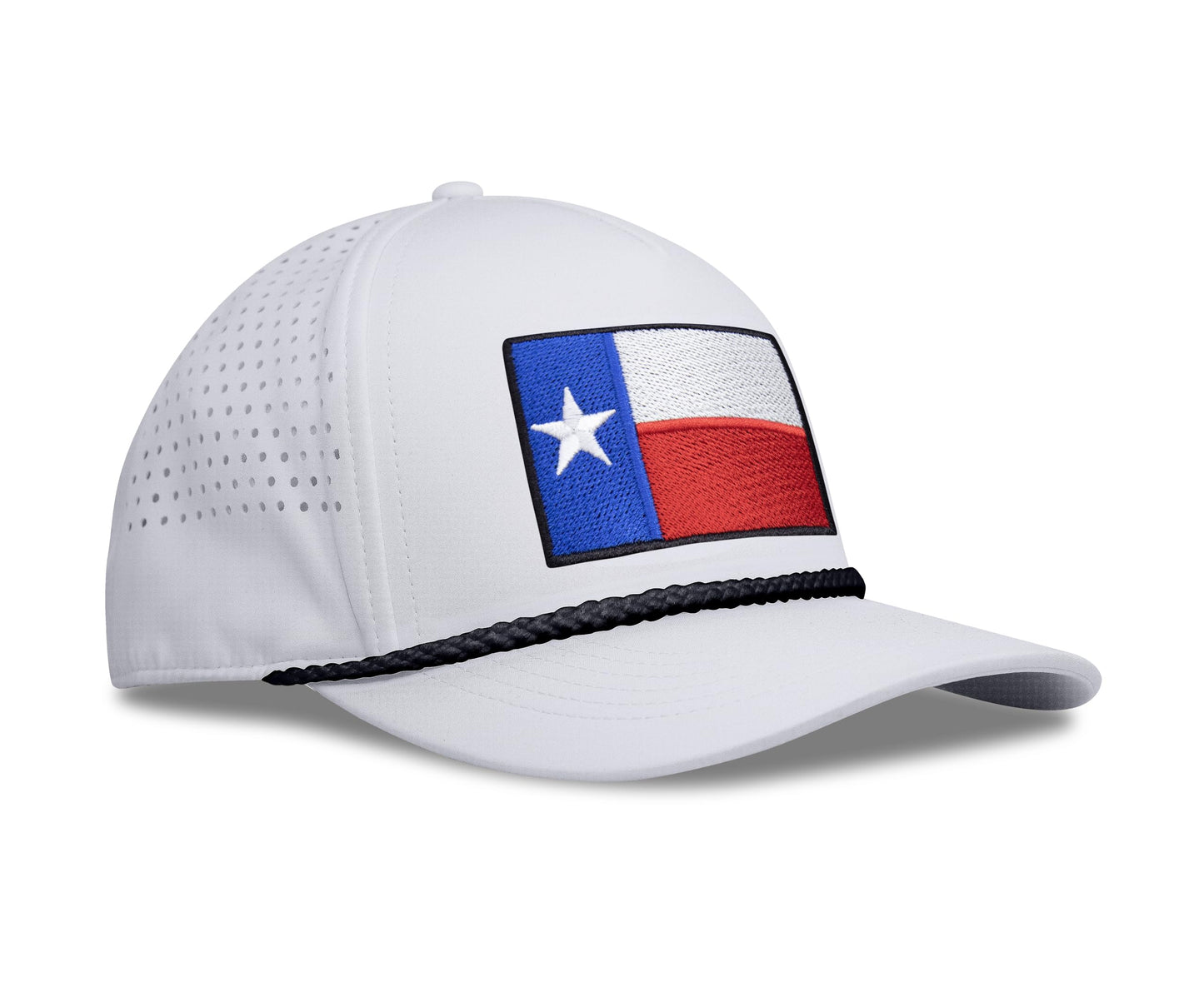 Performance Golf Hat – Adjustable Snapback Trucker Baseball Cap for Men & Women - Jetset Series (Texas, Arctic White)