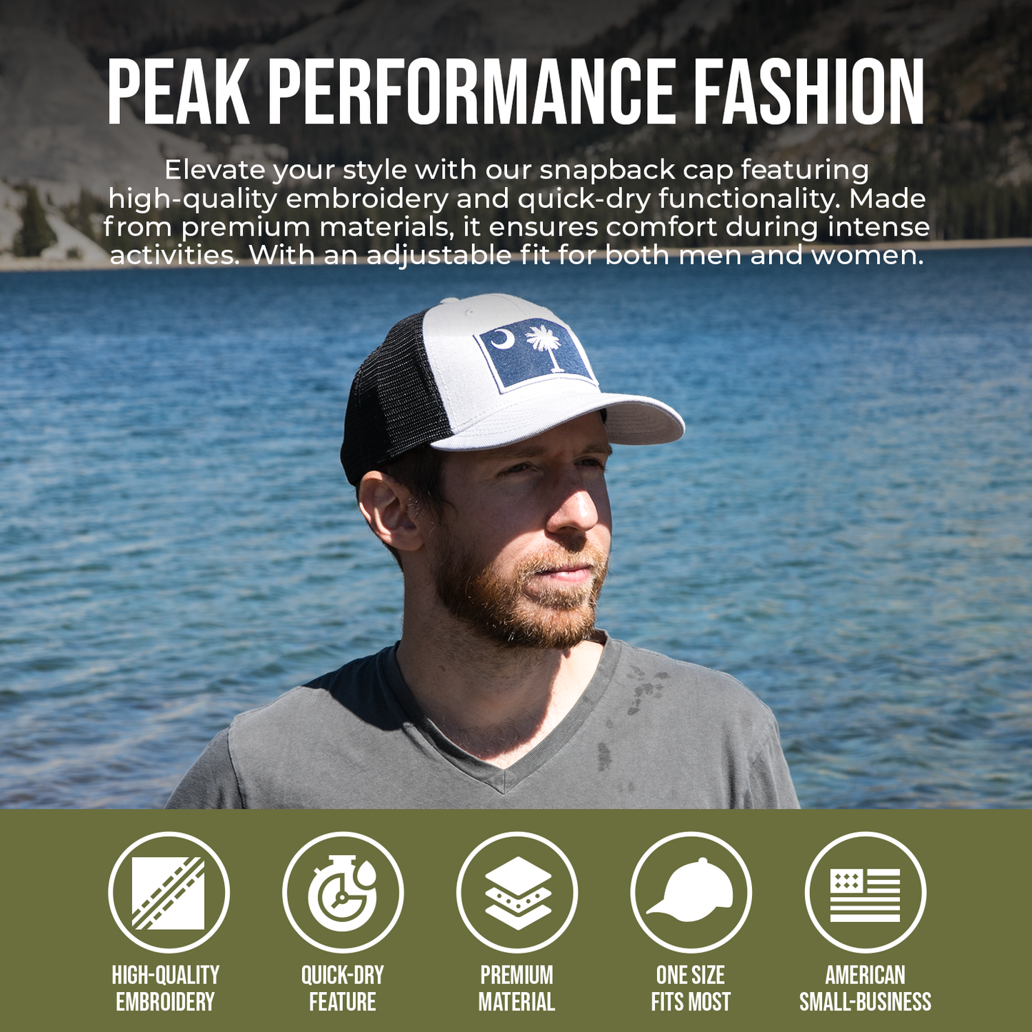 Peak Performance Fashion Banner Arizona Flag Hats