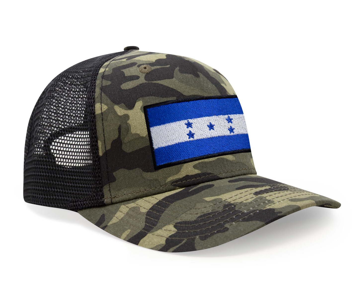 International Tie Honduras Flag Hat for Men and Women - Adjustable Snapback Trucker Baseball Cap (Camouflage)