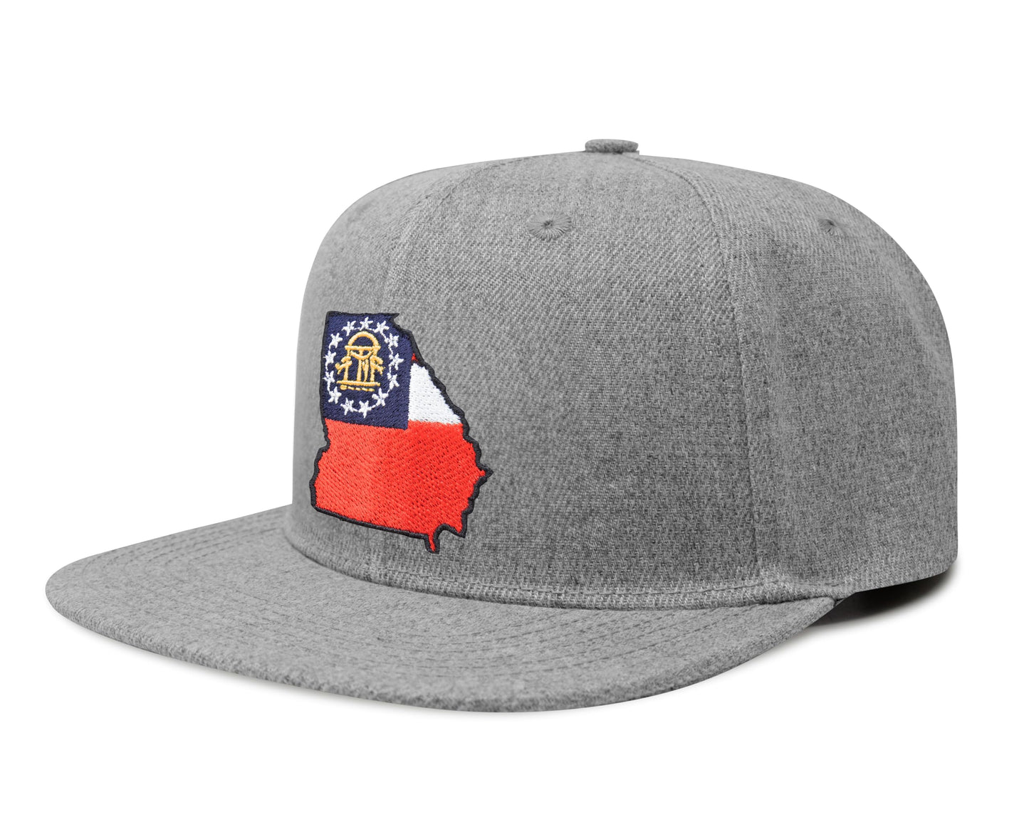 International Tie Stateline Flag Hat for Men and Women - Snapback Trucker Baseball Cap (Georgia, Grey Flatbill) - International Tie