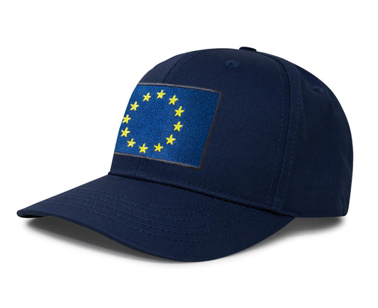 European Flag Hat for Men and Women - EU Trucker Snapback Baseball Cap by International Tie (All Navy)