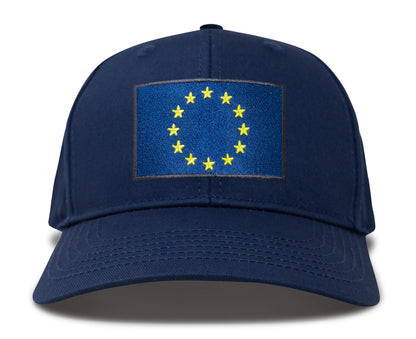 European Flag Hat for Men and Women - EU Trucker Snapback Baseball Cap by International Tie (All Navy)