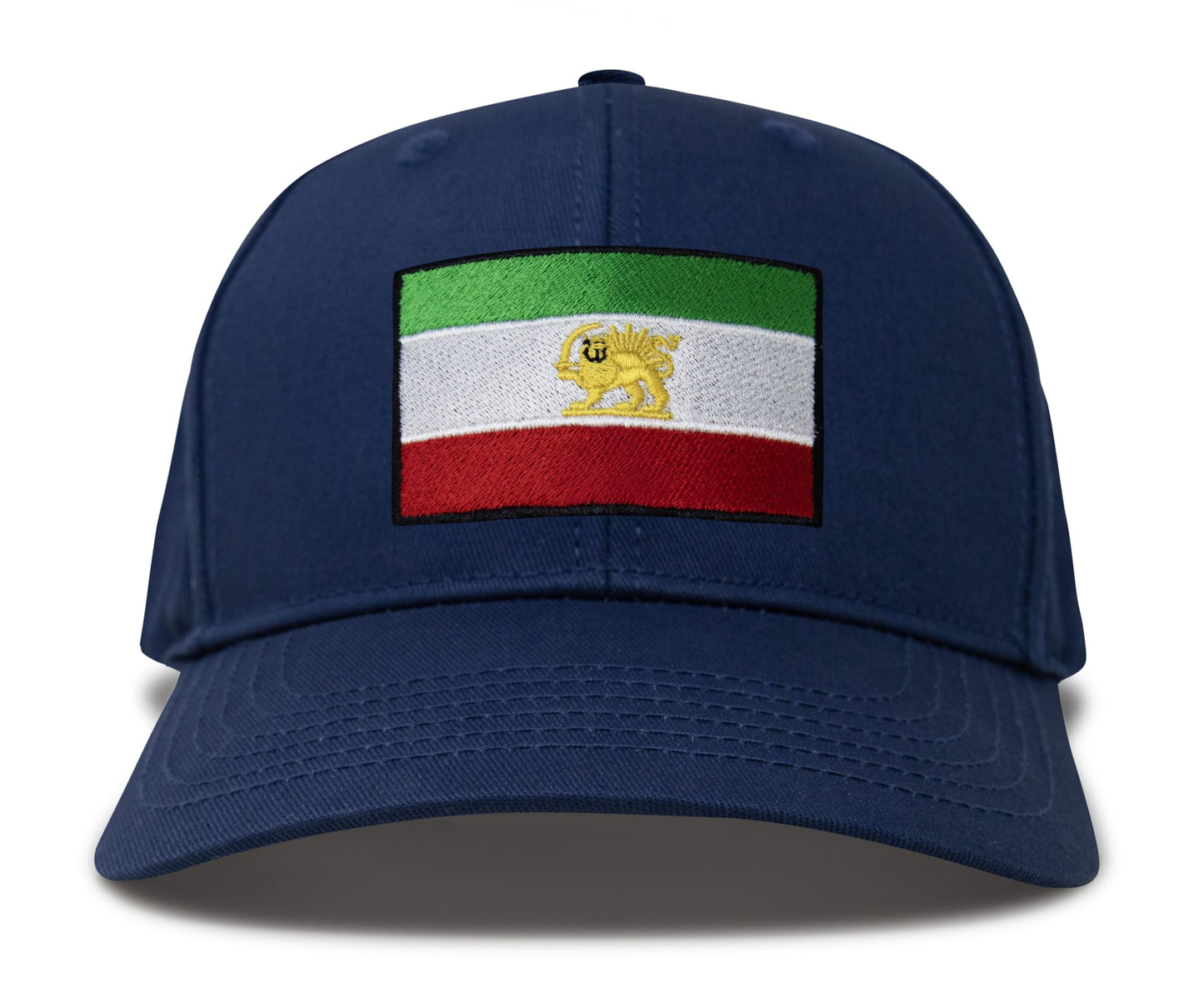 International Tie Country Flag Hat for Men and Women - Snapback Trucker Baseball Cap (Iran, All Navy)
