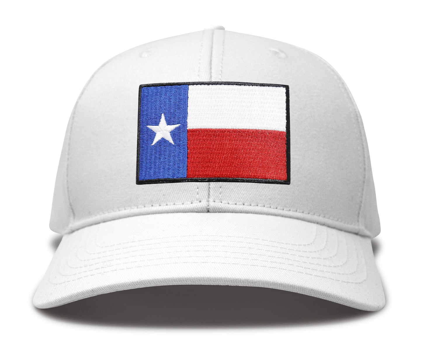 International Tie Texas Flag Hat for Men and Women - Snapback Trucker Baseball Cap (All White)