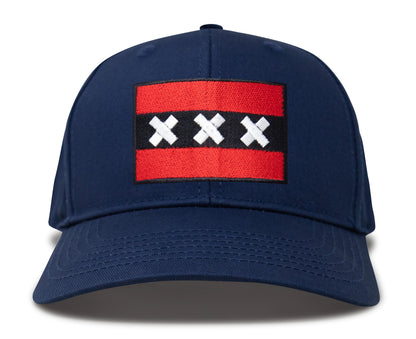 Amsterdam Flag Hat for Men and Women – Adjustable Snapback Baseball Cap by International Tie (All Navy)