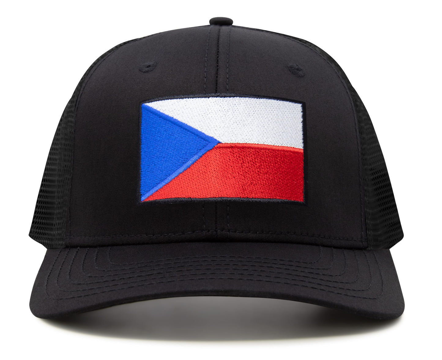 Czech Republic Flag Hat for Men and Women – Adjustable Snapback Baseball Cap by International Tie (All Black)