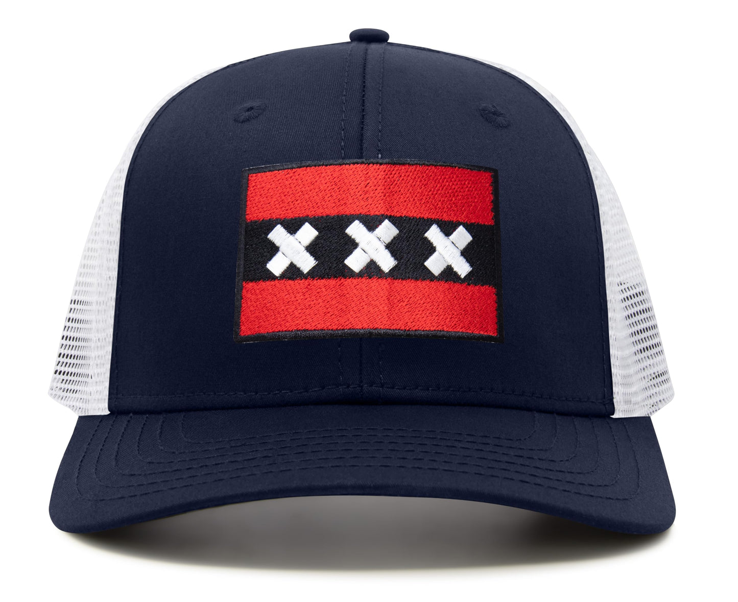 Amsterdam Flag Hat for Men and Women – Adjustable Snapback Baseball Cap by International Tie (Navy White)