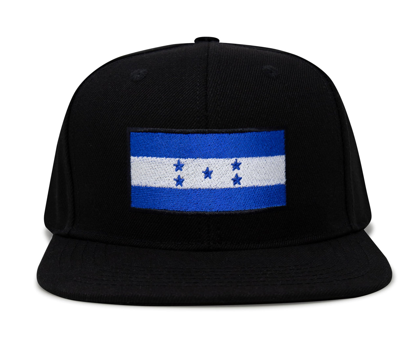 International Tie Honduras Flag Hat for Men and Women - Adjustable Snapback Trucker Baseball Cap (Black Flatbill)