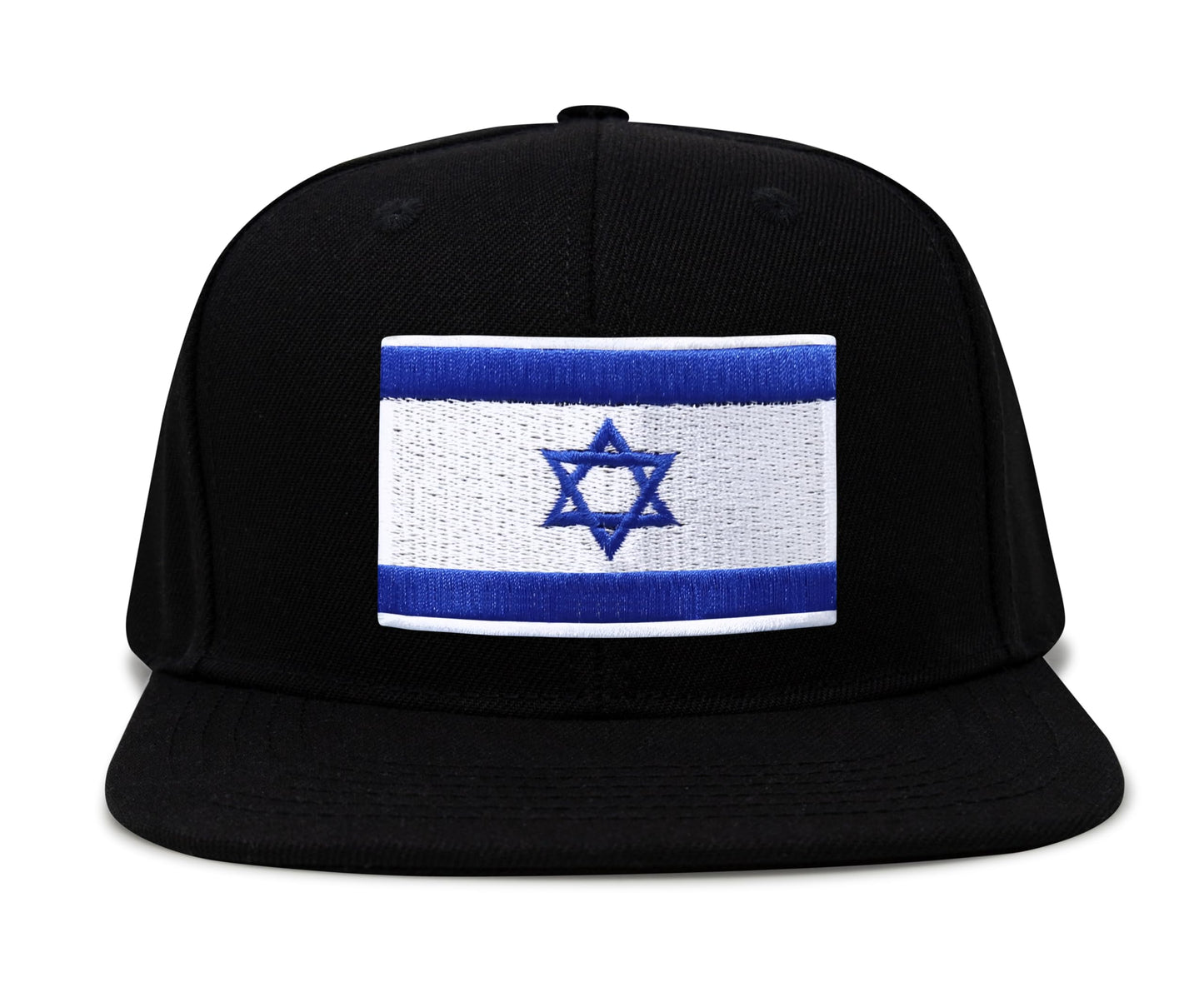 International Tie Israel Flag Hat for Men and Women â Snapback Trucker Baseball Cap (Black Flatbill)