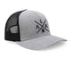International Tie State City Hat for Men and Women, Snapback Trucker Baseball Cap with Embroidered Cross Logo (Alabama - ALA, Grey Black) - International Tie
