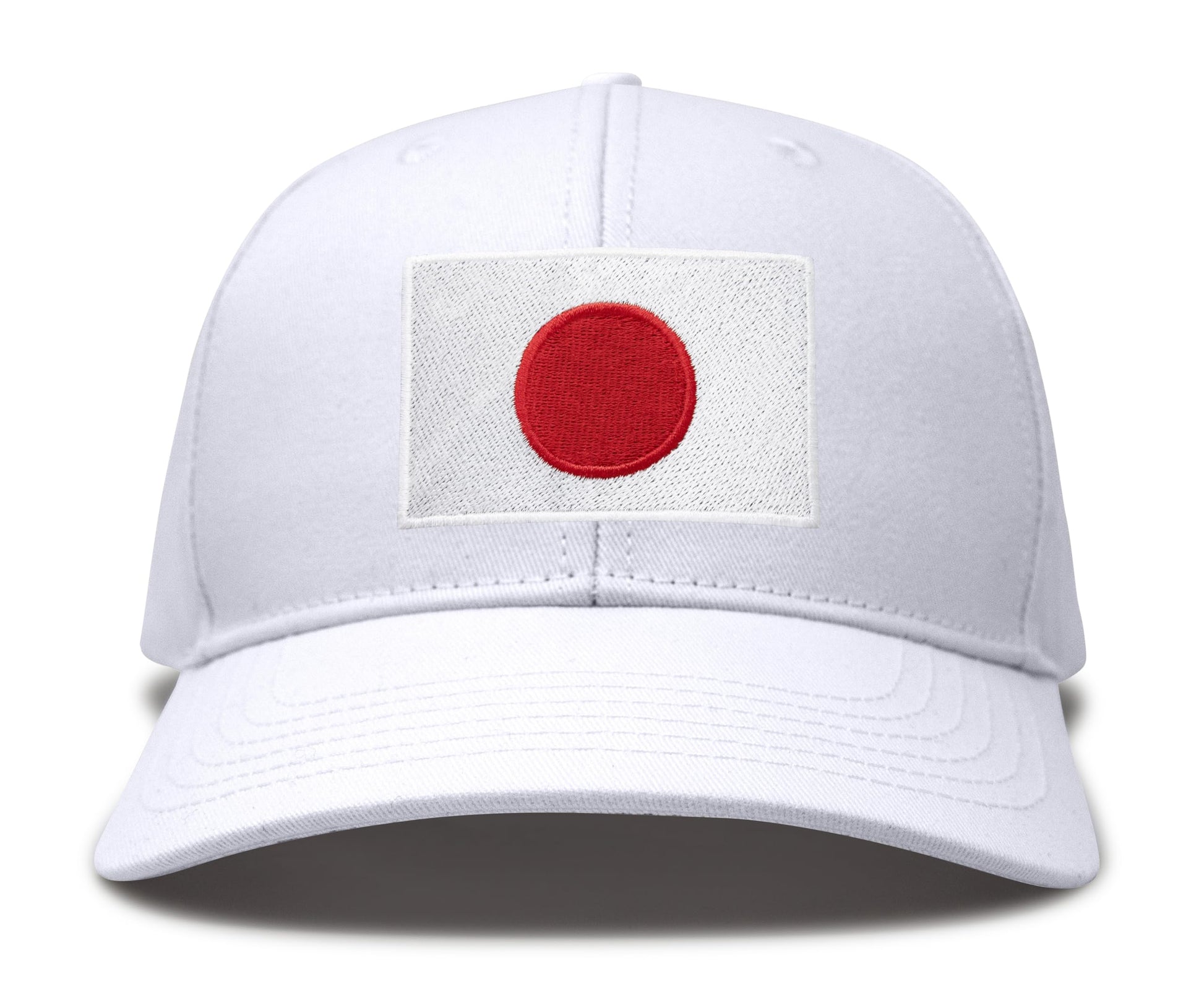 International Tie Country Hat for Men and Women, Adjustable Snapback Trucker Baseball Cap with Embroidered Patch (Japan, All White) - International Tie