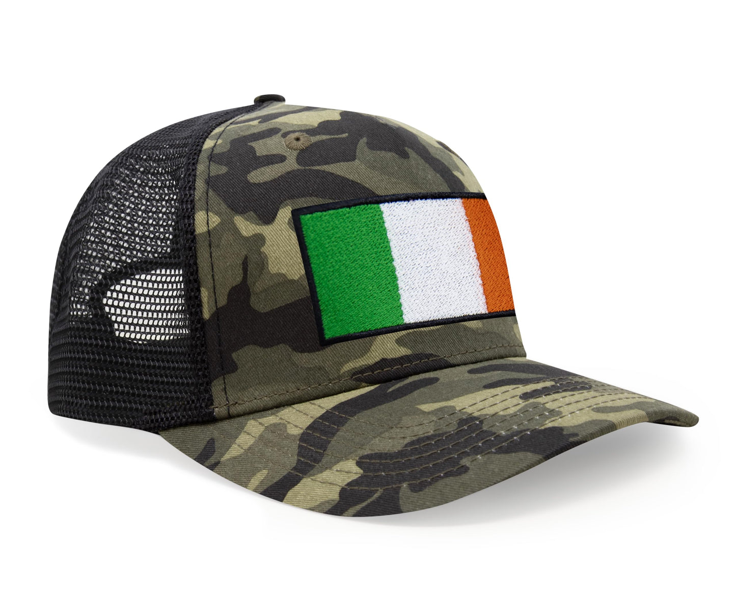 International Tie Irish Flag Hat for Men and Women - Ireland Snapback Trucker Baseball Cap (Camouflage)