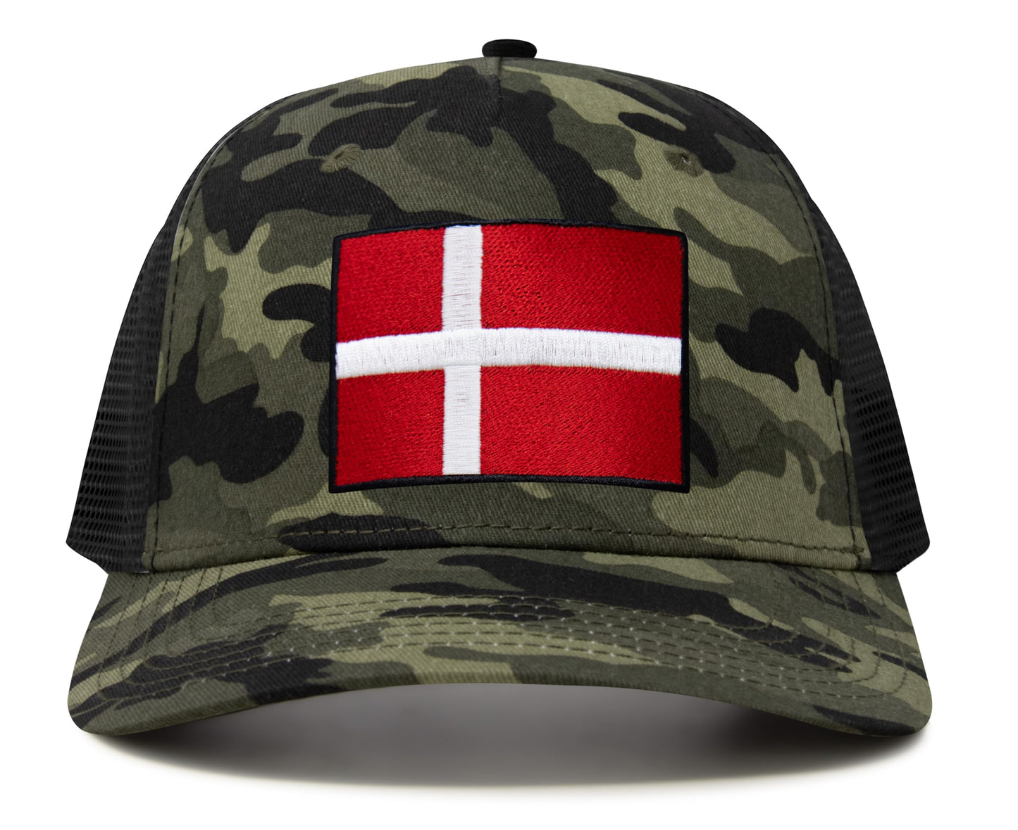 Denmark Flag Hat for Men and Women – Adjustable Snapback Baseball Cap by International Tie (Camouflage)