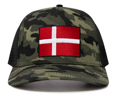 Denmark Flag Hat for Men and Women – Adjustable Snapback Baseball Cap by International Tie (Camouflage)