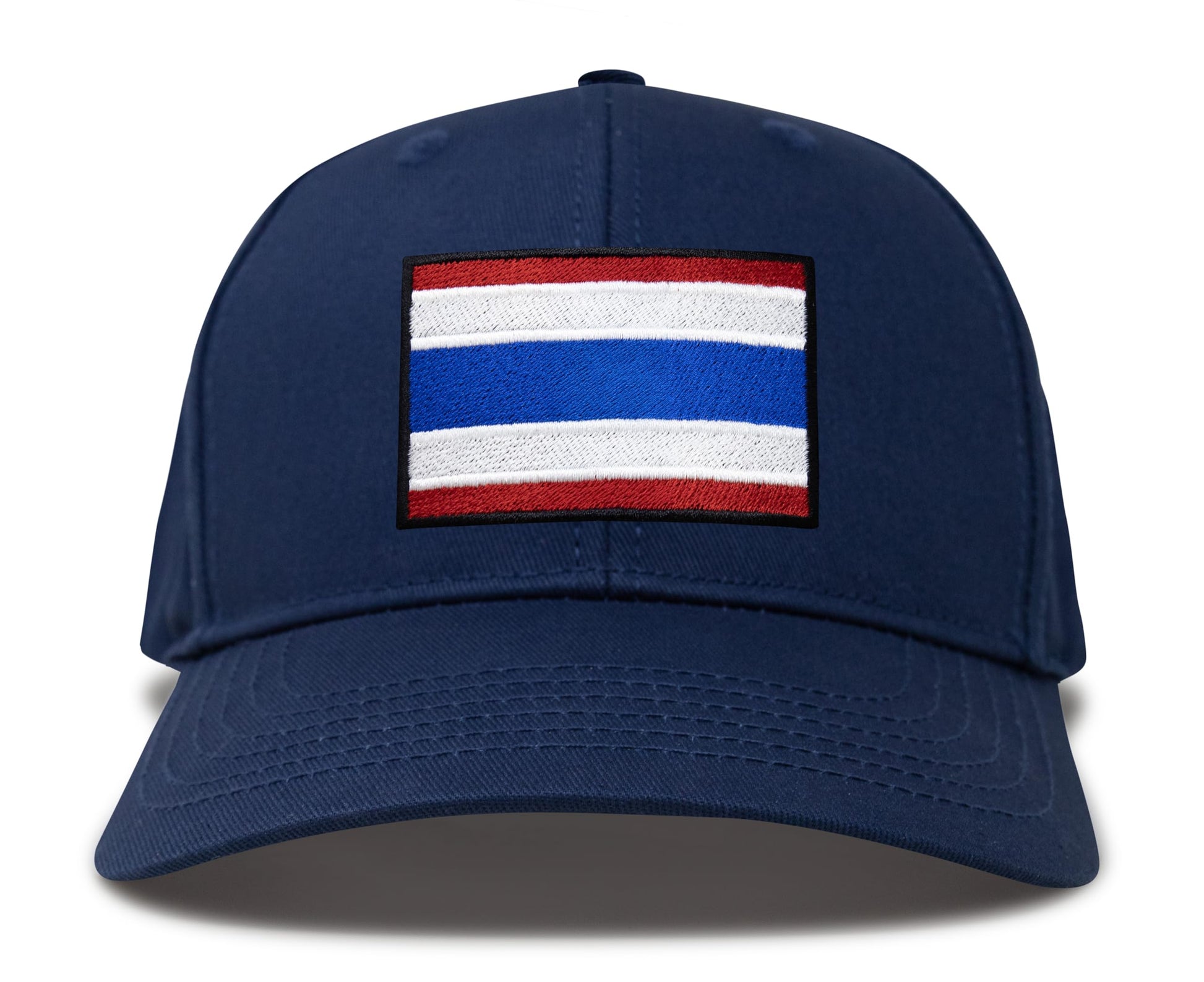International Tie Country Hat for Men and Women, Adjustable Snapback Trucker Baseball Cap with Embroidered Patch (Thailand, All Navy) - International Tie