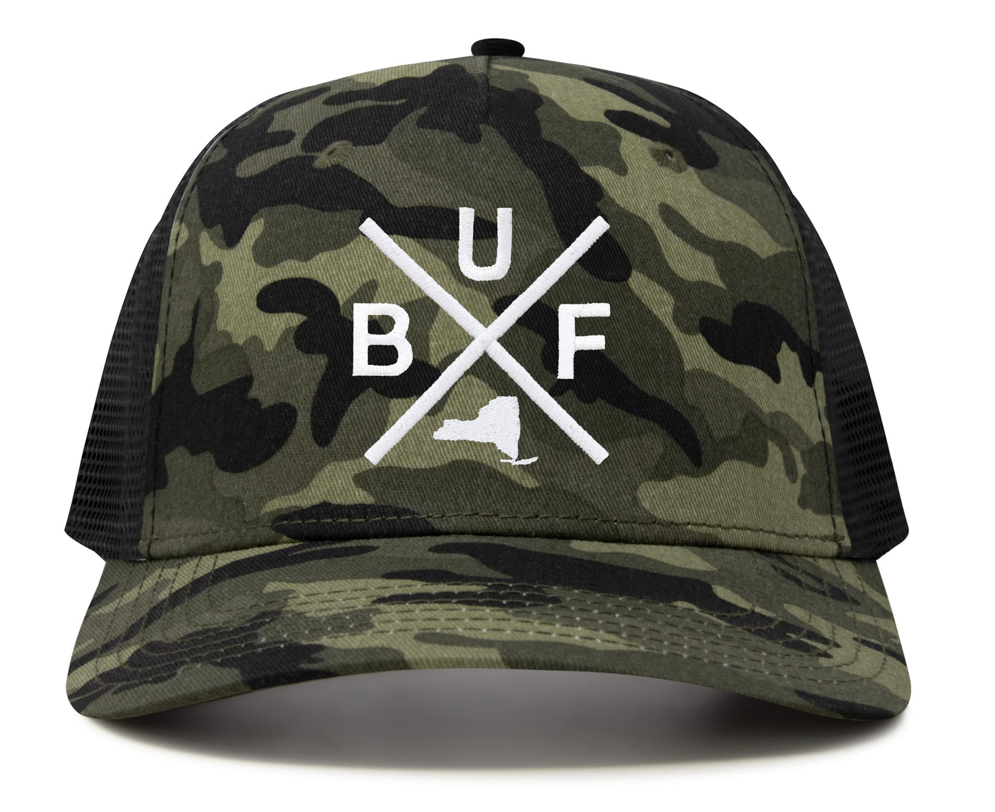 International Tie Texas Hat for Men and Women, BUF Snapback Trucker Baseball Cap, Embroidered Cross Logo (Camouflage)