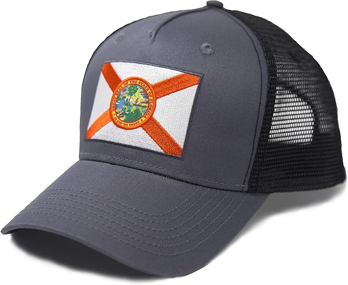 Florida - Flag Patch Trucker Hat - International Tie