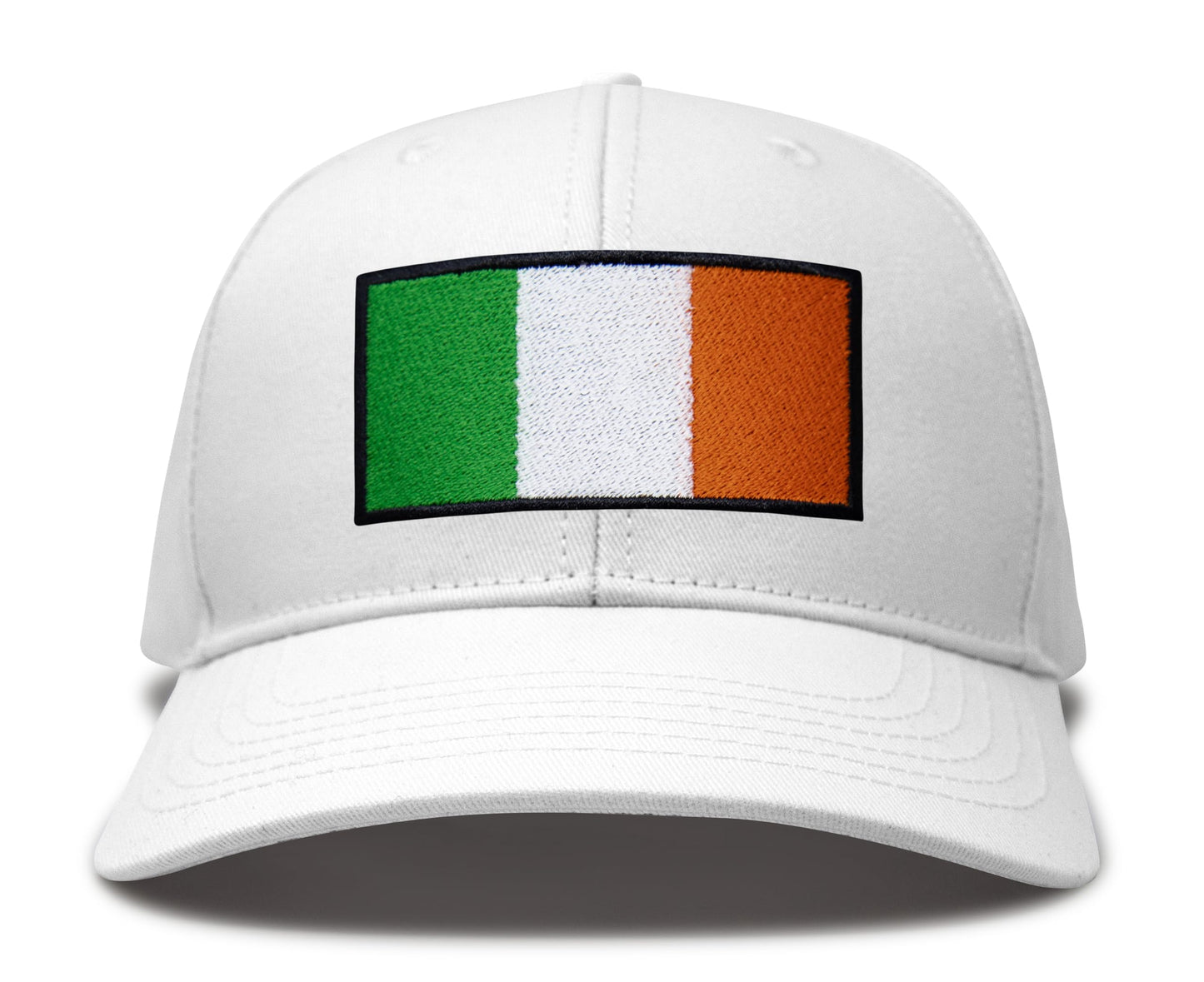International Tie Irish Flag Hat for Men and Women - Ireland Snapback Trucker Baseball Cap (All White)