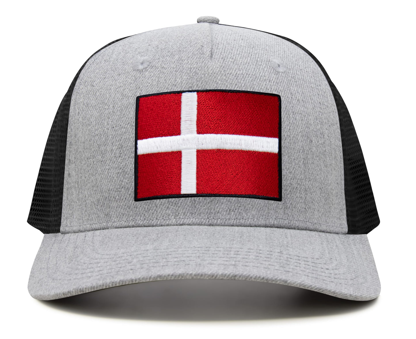 Denmark Flag Hat for Men and Women – Adjustable Snapback Baseball Cap by International Tie (Grey Black)