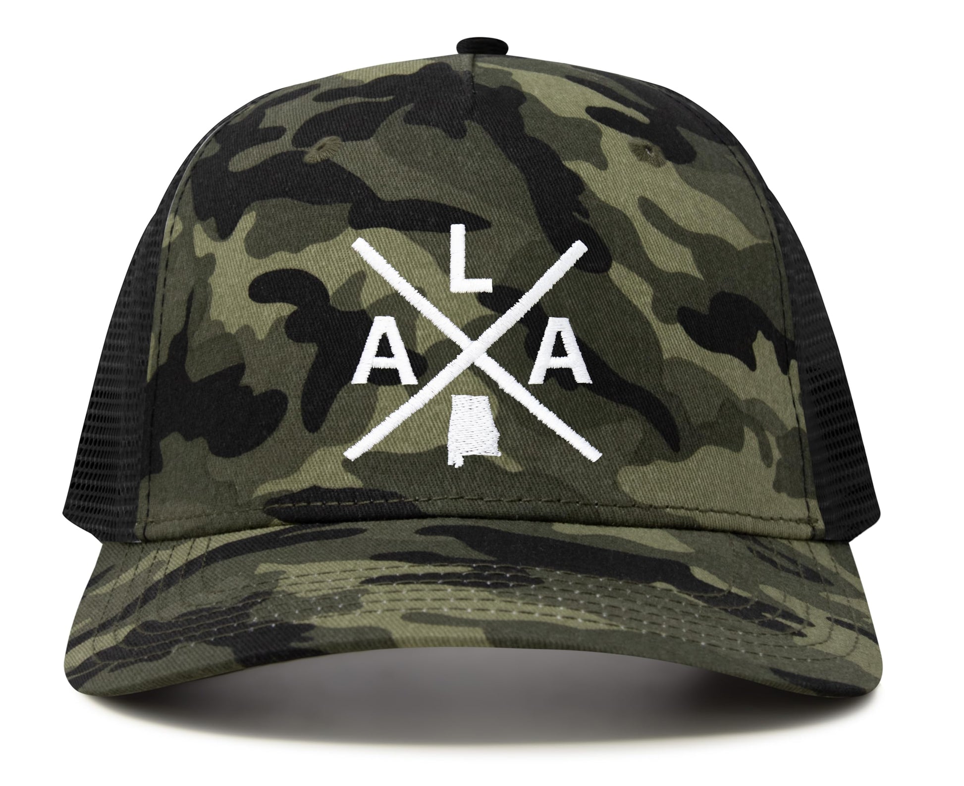International Tie Hat for Men and Women, Snapback Trucker Baseball Cap, Embroidered Cross Logo (ATL - Atlanta, Camouflage) - International Tie