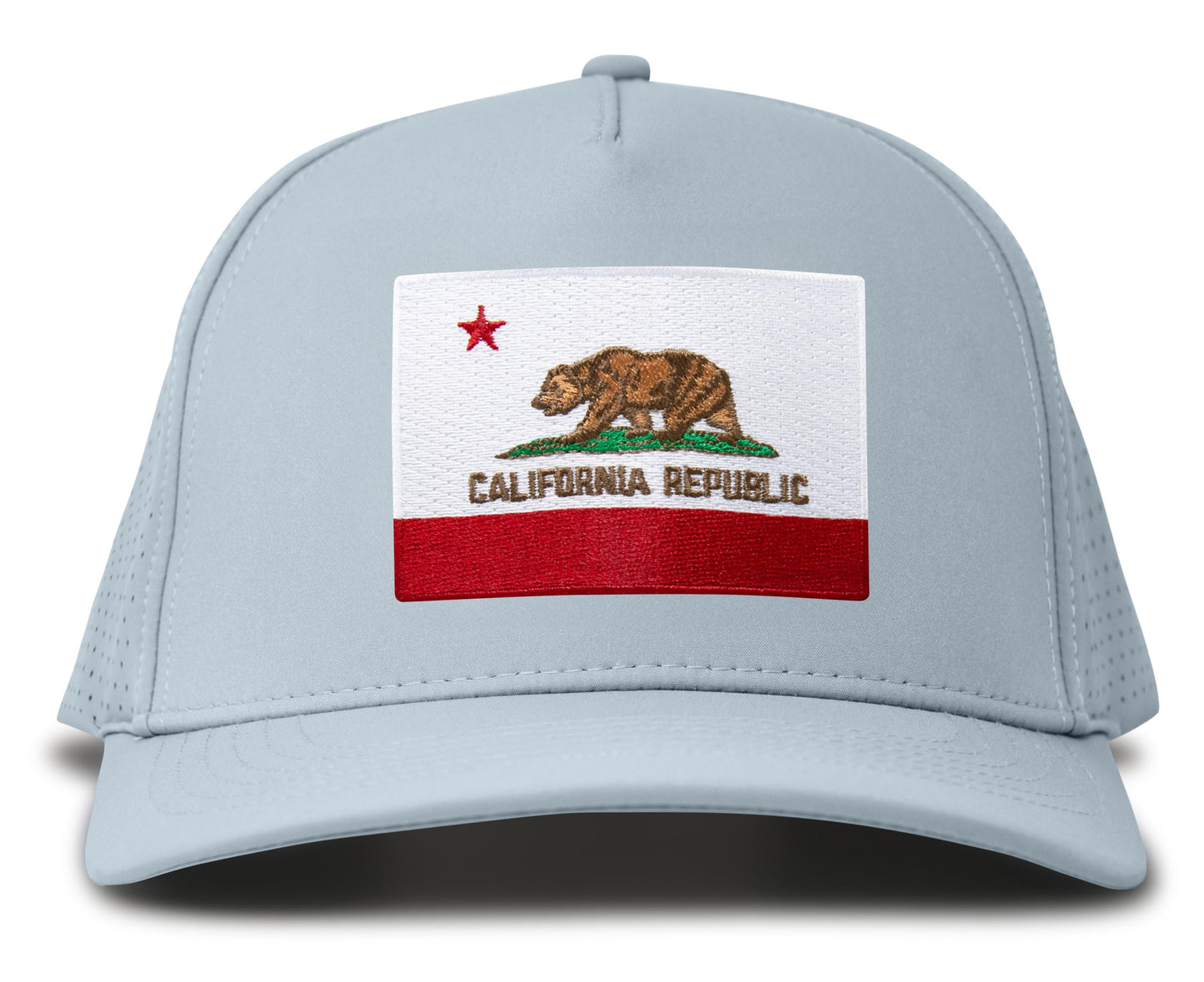 Performance Golf Hat – Adjustable Snapback Trucker Baseball Cap for Men & Women - Jetset Series (California, Sky Blue)