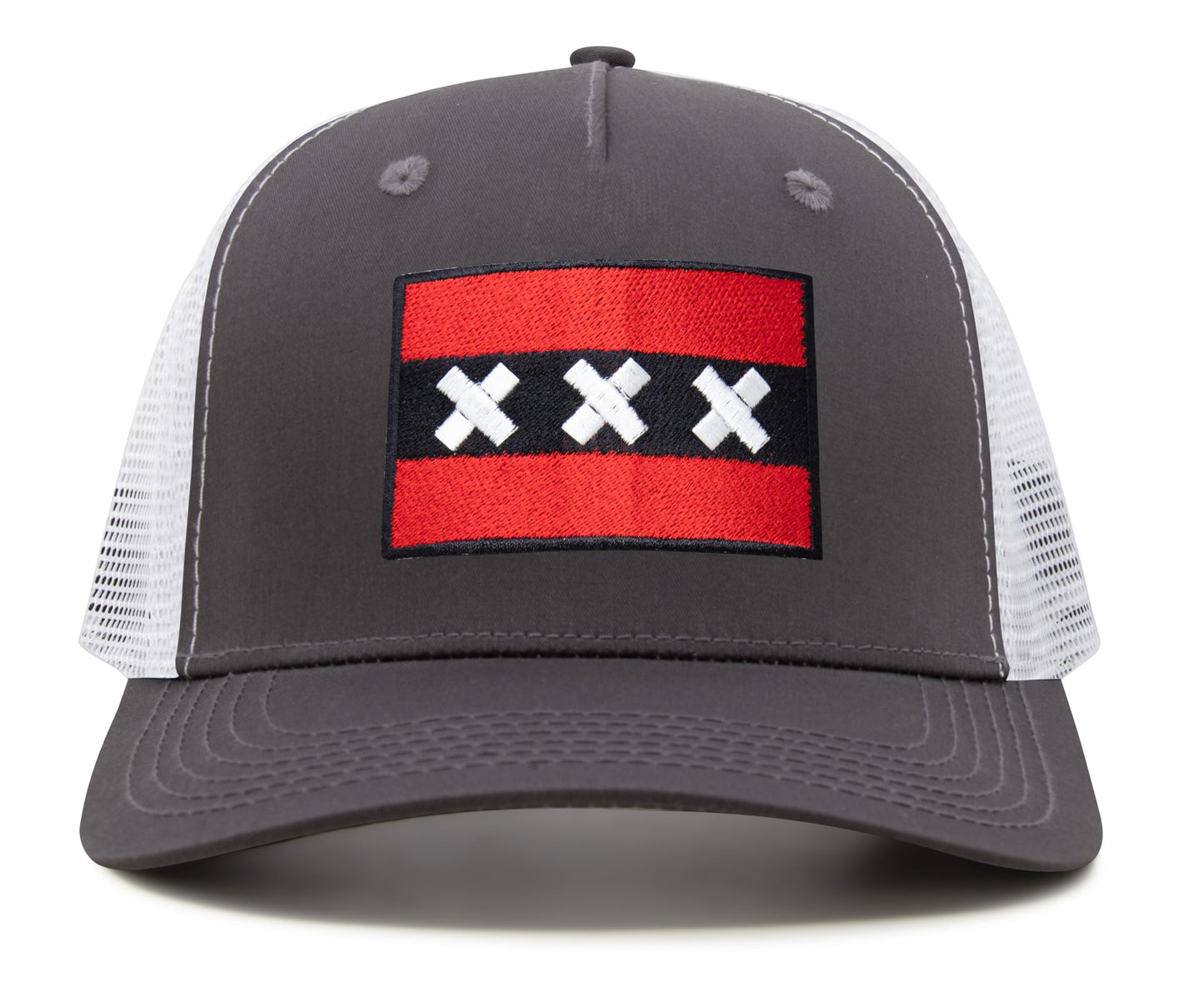 Amsterdam Flag Hat for Men and Women – Adjustable Snapback Baseball Cap by International Tie (Grey White)