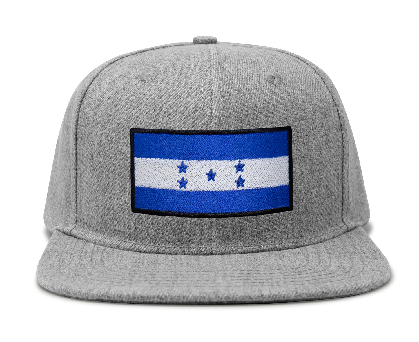 International Tie Honduras Flag Hat for Men and Women - Adjustable Snapback Trucker Baseball Cap (Grey Flatbill)