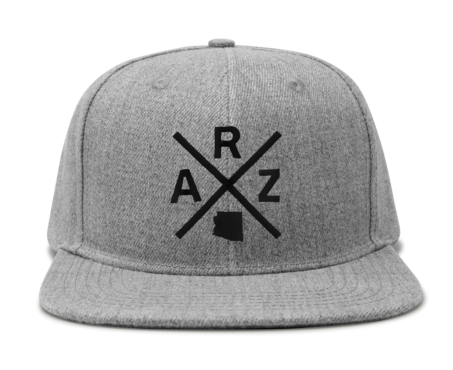International Tie ARZ (Arizona) - Hat for Men and Women - Snapback Trucker Baseball Cap (Grey Flatbill)