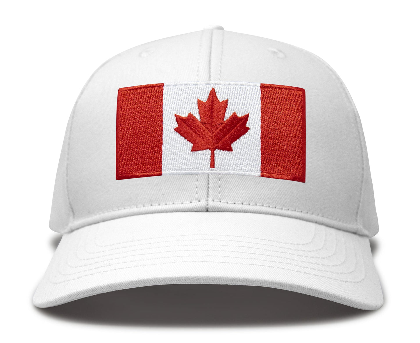 International Tie Canada Flag Trucker Hat for Men and Women – Snapback Baseball Cap (All White)
