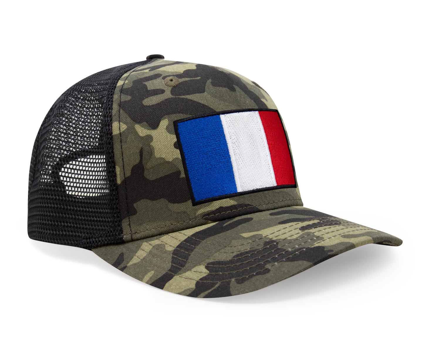International Tie French Flag Hat for Men and Women - France Snapback Trucker Baseball Cap (Camouflage)