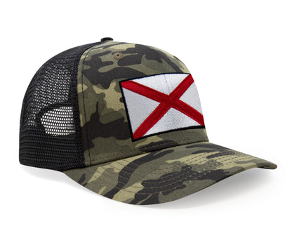 Alabama Flag Hat for Men and Women – Snapback Trucker Baseball Cap by International Tie (Camouflage)