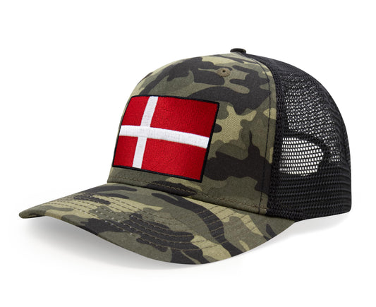 Denmark Flag Hat for Men and Women – Adjustable Snapback Baseball Cap by International Tie (Camouflage)