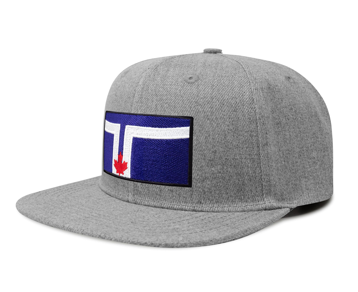 International Tie City Hat for Men and Women, Adjustable Snapback Trucker Baseball Cap with Embroidered Patch (Toronto, Grey Flatbill) - International Tie