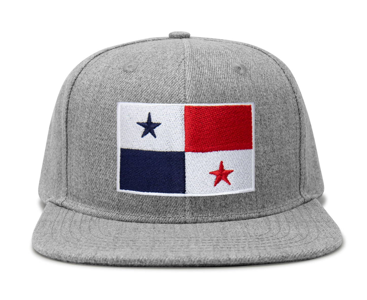 International Tie Panama Flag Hat for Men and Women - Adjustable Snapback Trucker Baseball Cap (Grey Flatbill)