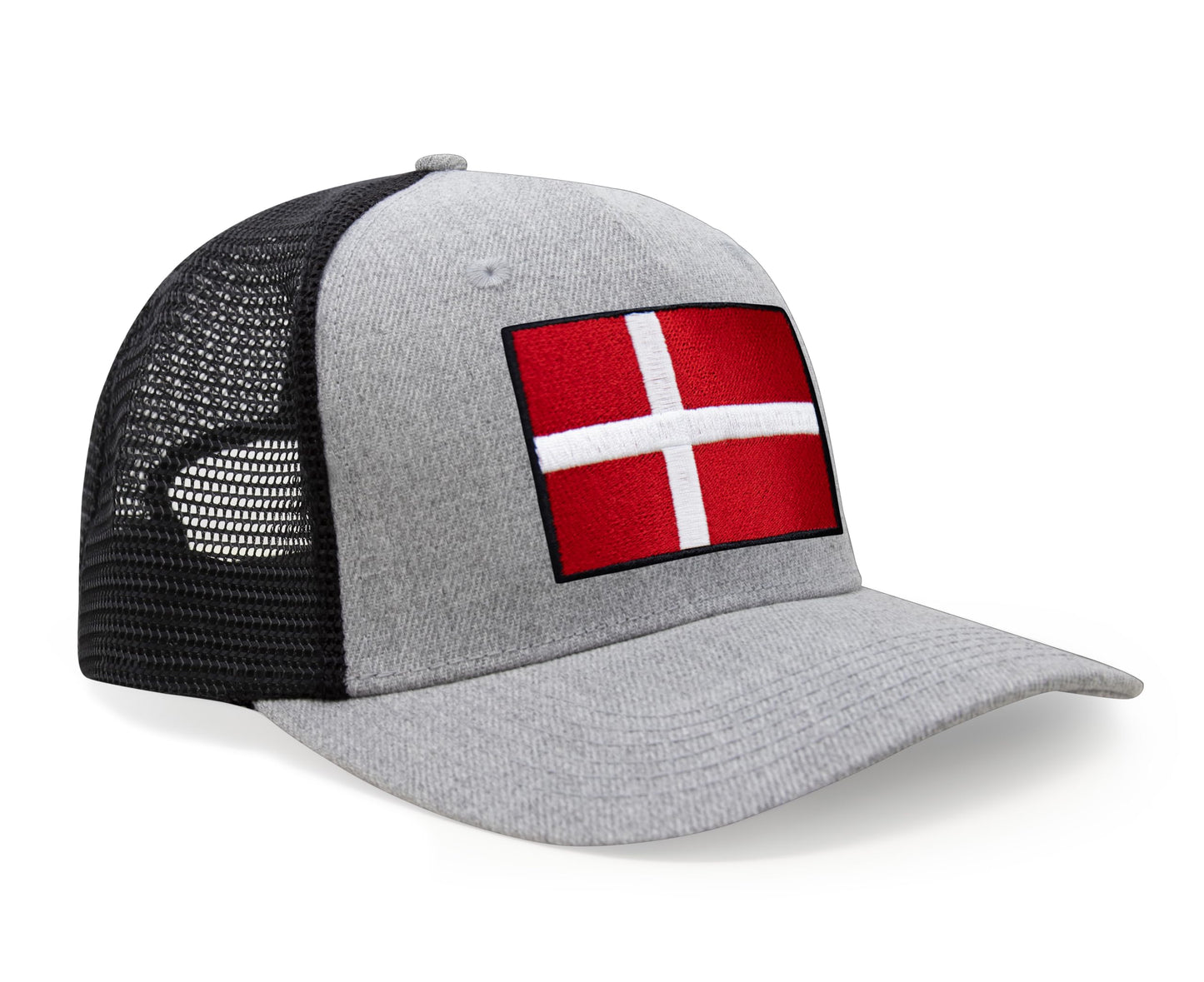 Denmark Flag Hat for Men and Women – Adjustable Snapback Baseball Cap by International Tie (Grey Black)