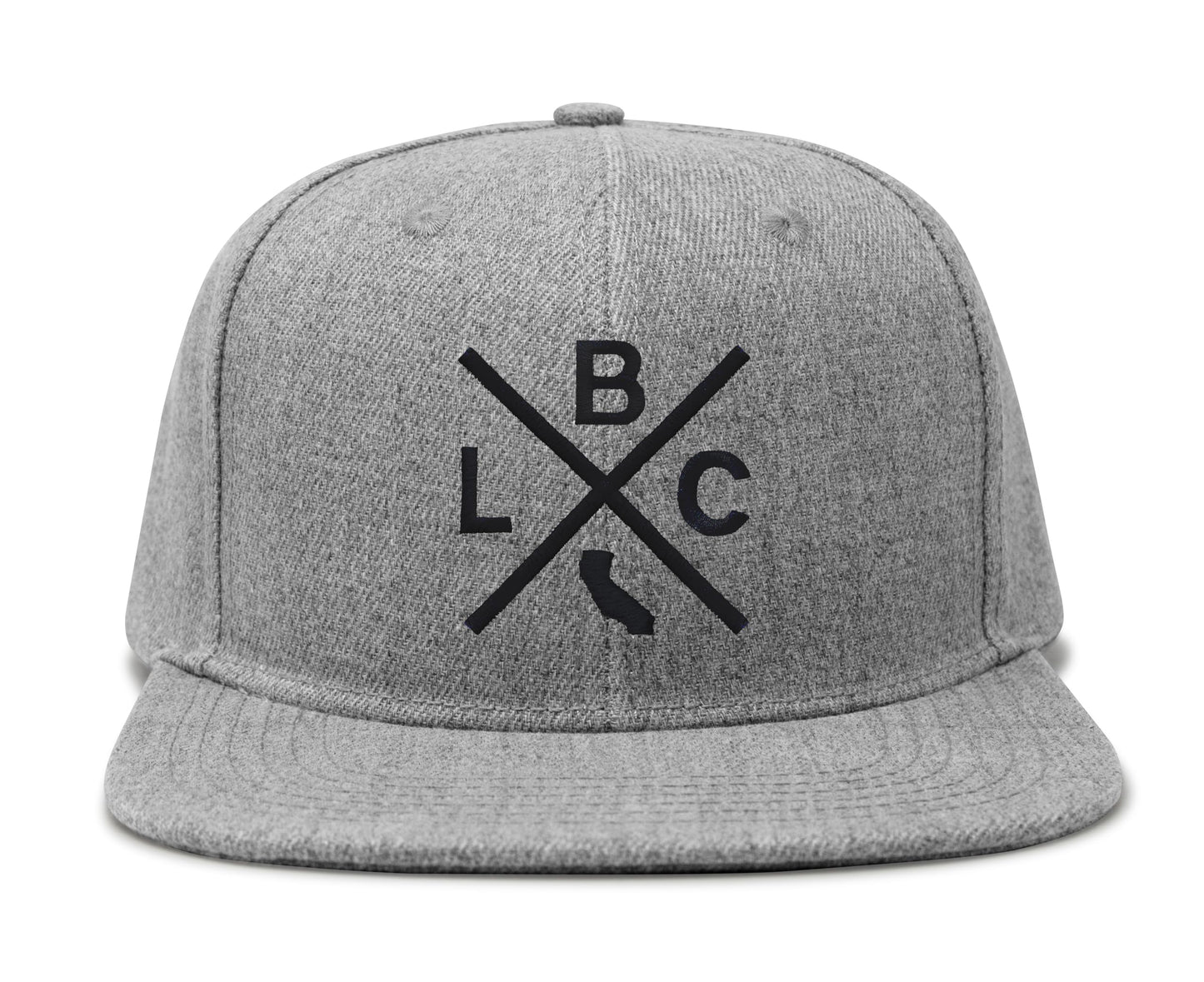 International Tie LBC (Long Beach California) - Hat for Men and Women - Snapback Trucker Baseball Cap (Grey Flatbill)