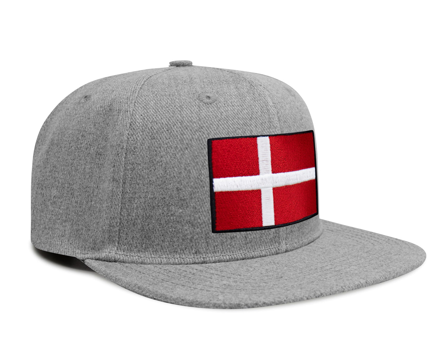 Denmark Flag Hat for Men and Women – Adjustable Snapback Baseball Cap by International Tie (Grey Flatbill)