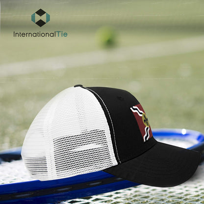 International Tie Milwaukee People’s Flag Hat for Men and Women – Snapback Trucker Baseball Cap (All Navy)