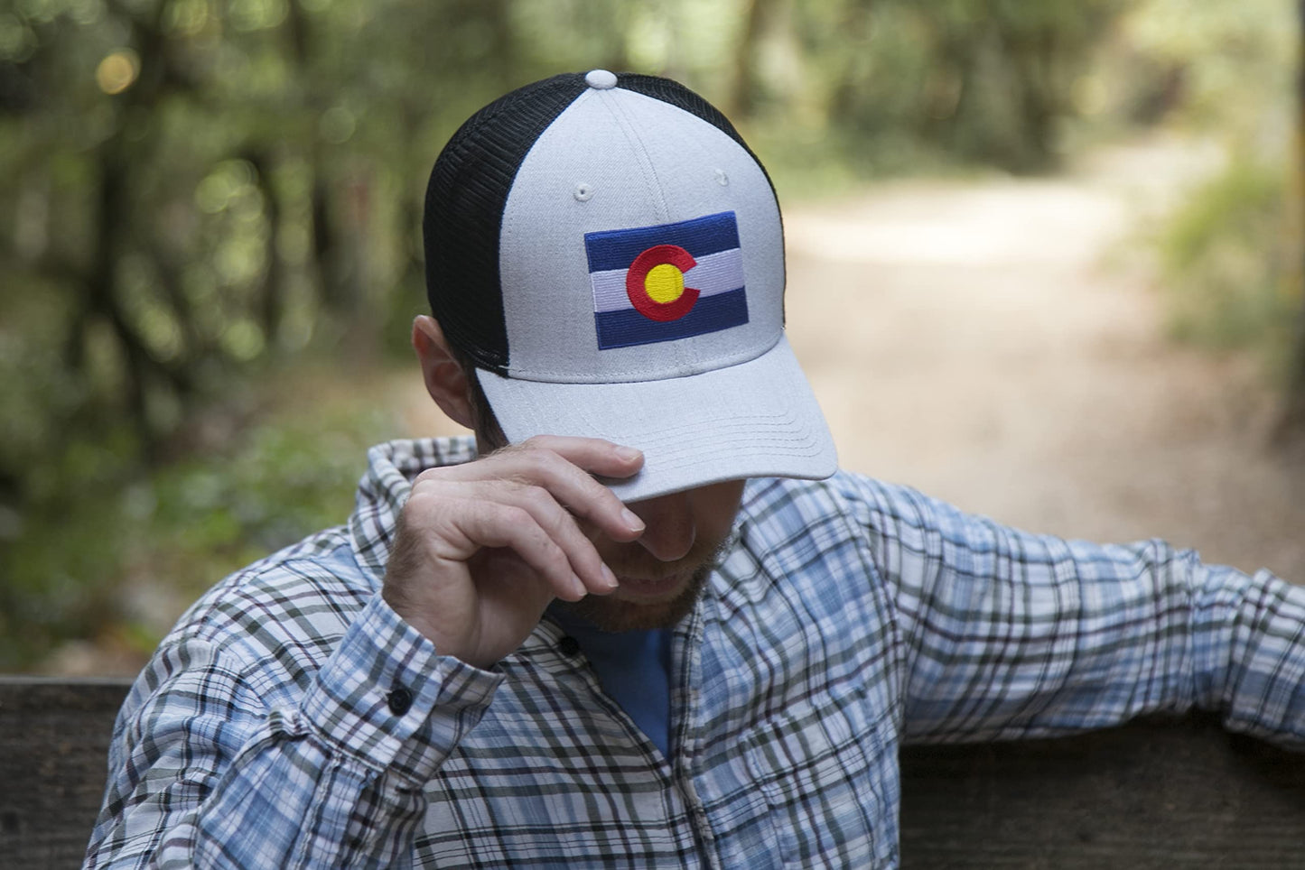 Iowa Flag Hat for Men and Women – Adjustable Snapback Trucker Baseball Cap by International Tie (Grey Black)