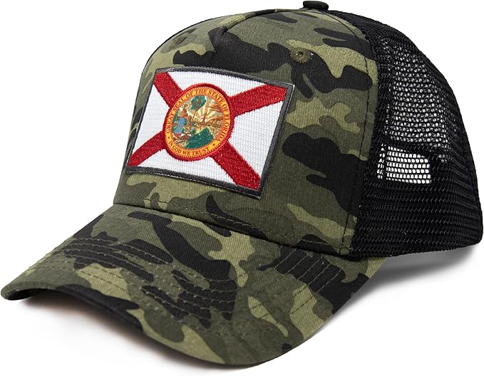 Florida - Flag Patch Trucker Hat - International Tie