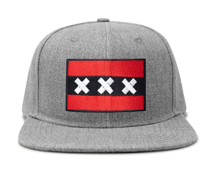 Amsterdam Flag Hat for Men and Women – Adjustable Snapback Baseball Cap by International Tie (Grey Flatbill)