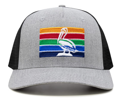 International Tie St. Petersburg Hat for Men and Women - Snapback Trucker Baseball Cap (Grey/Black)