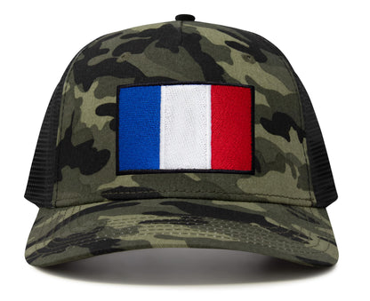 International Tie French Flag Hat for Men and Women - France Snapback Trucker Baseball Cap (Camouflage)