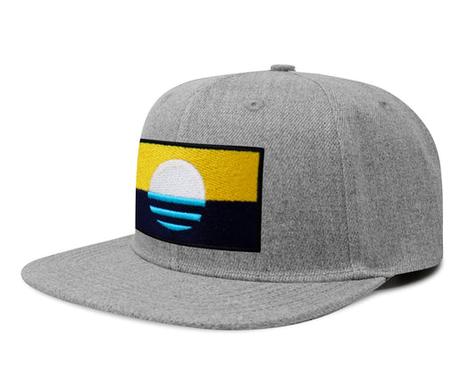International Tie Milwaukee People’s Flag Hat for Men and Women – Snapback Trucker Baseball Cap (Grey Flatbill)