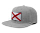 International Tie State Hat for Men and Women, Adjustable Snapback Trucker Baseball Cap with Embroidered Patch (Alabama, Grey Flatbill) - International Tie