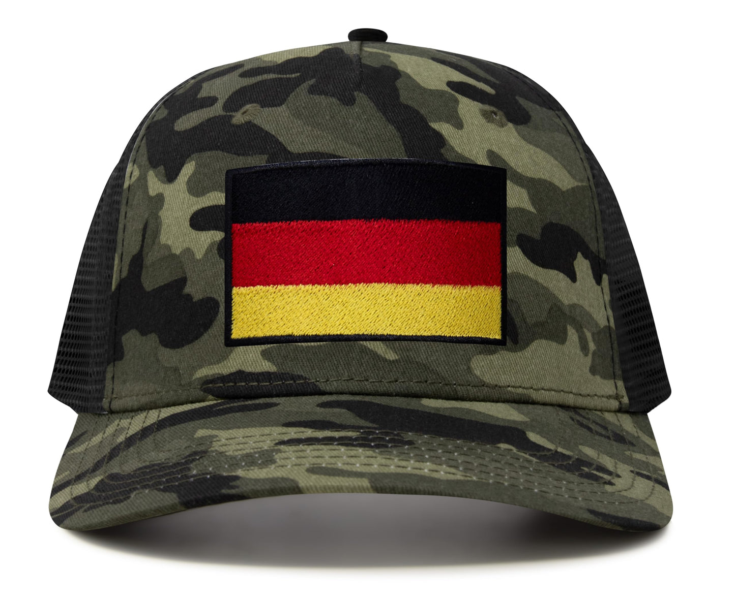 International Tie Germany Flag Hat for Men and Women - Adjustable Snapback Trucker Baseball Cap (Camouflage)
