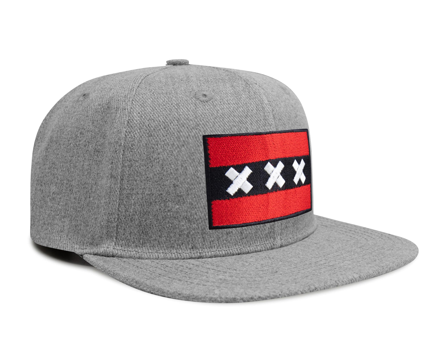 Amsterdam Flag Hat for Men and Women – Adjustable Snapback Baseball Cap by International Tie (Grey Flatbill)